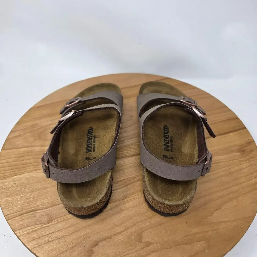 Birkenstock Sandals Youth 3 Brown Strappy Ankle Buckle Adjustable Summer Comfort
